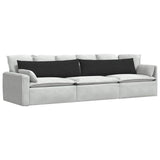 Sofa Pillows 2 pcs Black 145 x 40 cm Fabric 42013827