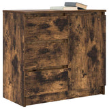 Sideboard with Drawer Smoked Oak 71x35x65 cm Engineered Wood 861575