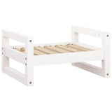 Dog Bed White 55.5x45.5x28 cm Solid Pine Wood 821468