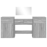 4 Piece Dressing Table Set Grey Sonoma Engineered Wood 3276530