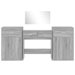 ZNTS 4 Piece Dressing Table Set Grey Sonoma Engineered Wood 3276530