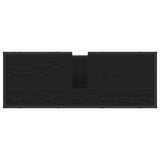 Bathroom Furniture Set 2 pcs Black Oak Engineered Wood 3402359