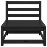3 Piece Garden Lounge Set Black Solid Pinewood 805714
