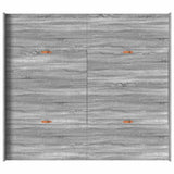 Storage Bed Frame Grey Sonoma 180 x 200 cm Engineered Wood 3335274