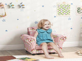 2 Piece Kids Sofa Set with Unicorn Design, Wooden Frame, for 1.5-3 Years Old, Pink T3398P347658