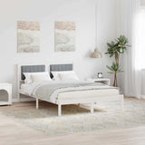 Bed Frame with Upholstered Headboard Light Grey 140 x 200 cm 878258