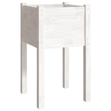 Garden Planters 2 pcs White 40x40x70 cm Solid Pinewood 810792