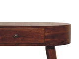 Solid Wood Mini Albion Chestnut Console, 1 Drawer, Dark Brown B2743P403027
