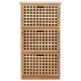 247600 Shoe Storage Cabinet 55x20x104 cm Solid Walnut Wood