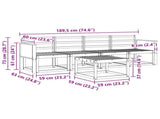 Outdoor Sofa Set 4 pcs Natural Solid Acacia Wood 3384965