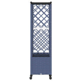 Raised Bed with Trellis and Roof Grey 163.5 x 40 x 142 cm PP 3423126