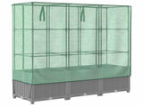 Raised Bed with Greenhouse Cover Rattan Look 120x40x138 cm 4015857