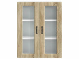 Wall Glass Cabinet PORTO Sonoma Oak 60 x 31 x 100 cm 885527