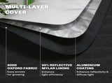 Grow Tent 120 x 120 x 200 cm, Reflective Mylar Hydroponic Growing Tent with 600D Oxford Fabric, T3398P551645