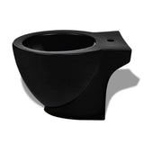 Round Bidet Stand Black High-quality Ceramic 140666
