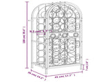 Wine Rack for 33 Bottles Black 45x36x100 cm Wrought Iron 358369