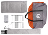 Tipi Tent Grey and Orange 6-Person Polyester and Steel 42028625