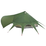 Teepee Tent 7-Person Green and Grey 600 x 600 x 347 cm 42004014