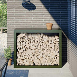Firewood Rack Green 100x40x80 cm Steel 850978