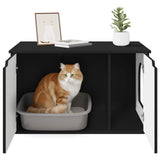 Cat House Black 85 x 55 x 50.5 cm Engineered Wood 8000717