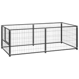 Dog Kennel Black 200x100x70 cm Steel 150790