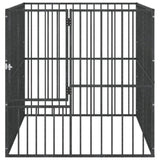 Dog Playpen 4 Panel Black Galvanised Steel 172210