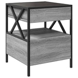 Bedside Table with Infinity LED Grey Sonoma 40x40x51 cm 3284104