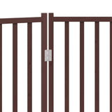 Dog Gate Foldable 2 Panels Brown Oak 160 cm Solid Wood Fir 352298