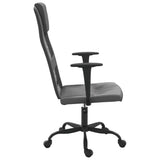 Office Chair Grey Mesh Fabric and Faux Leather 353020