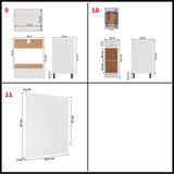 11 Piece Kitchen Cabinet Set Lyon White Engineered Wood 3067663