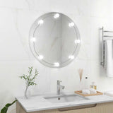 Wall Mirror with LED Lights Round Glass 3078642
