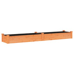 Garden Raised Bed with Liner Brown 240x45x25 cm Solid Wood Fir 364296