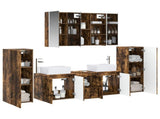 Bathroom Furniture Set 6 pcs Smoked Oak 3407171