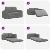 Folding Sofa Bed Dark Grey 148 x 71 x 83 cm Velvet 42030510