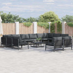 Garden Sofa Set Anthracite Steel 3379027
