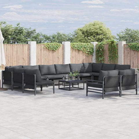Garden Sofa Set Anthracite Steel 3379027