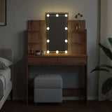 Dressing Table with LED Lights Artisan Oak 96x40x142 cm 857026