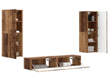 TV Cabinet Set 6 pcs Old Wood Engineered Wood 3409130