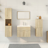 5 Piece Bathroom Furniture Set Sonoma Oak Engineered Wood 3325002