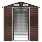 Garden Shed Brown 191x215x198 cm Galvanised Steel 3188265