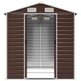 Garden Shed Brown 191x215x198 cm Galvanised Steel 3188265