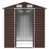 Garden Shed Brown 191x215x198 cm Galvanised Steel 3188265
