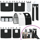 Bunk Bed without Mattress with Slide White and Black 80x200 cm 3284170