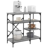 Baker's Rack Grey Sonoma 90x40x84 cm Engineered Wood and Metal 845424