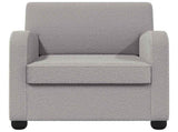 Armchair Light Grey Faux Lamb Fleece 42043406