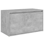 ZNTS Hall Bench 80x40x45 cm Concrete Grey Engineered Wood 808670