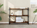 Bookcase 3-Tier Smoked Oak 76x32x88 cm Engineered Wood 833932