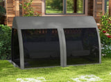 Three-Seater Convertible Swing Chair/Bed, with Curtained Canopy - Grey T3398P318762