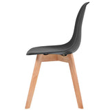 Dining Chairs 6 pcs Black Plastic 244779