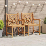 Garden Chair 2 pcs 60 x 58 x 90 cm Solid Teak Wood 42001963